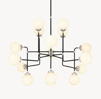 Brook Globe Glass Chandelier 56"