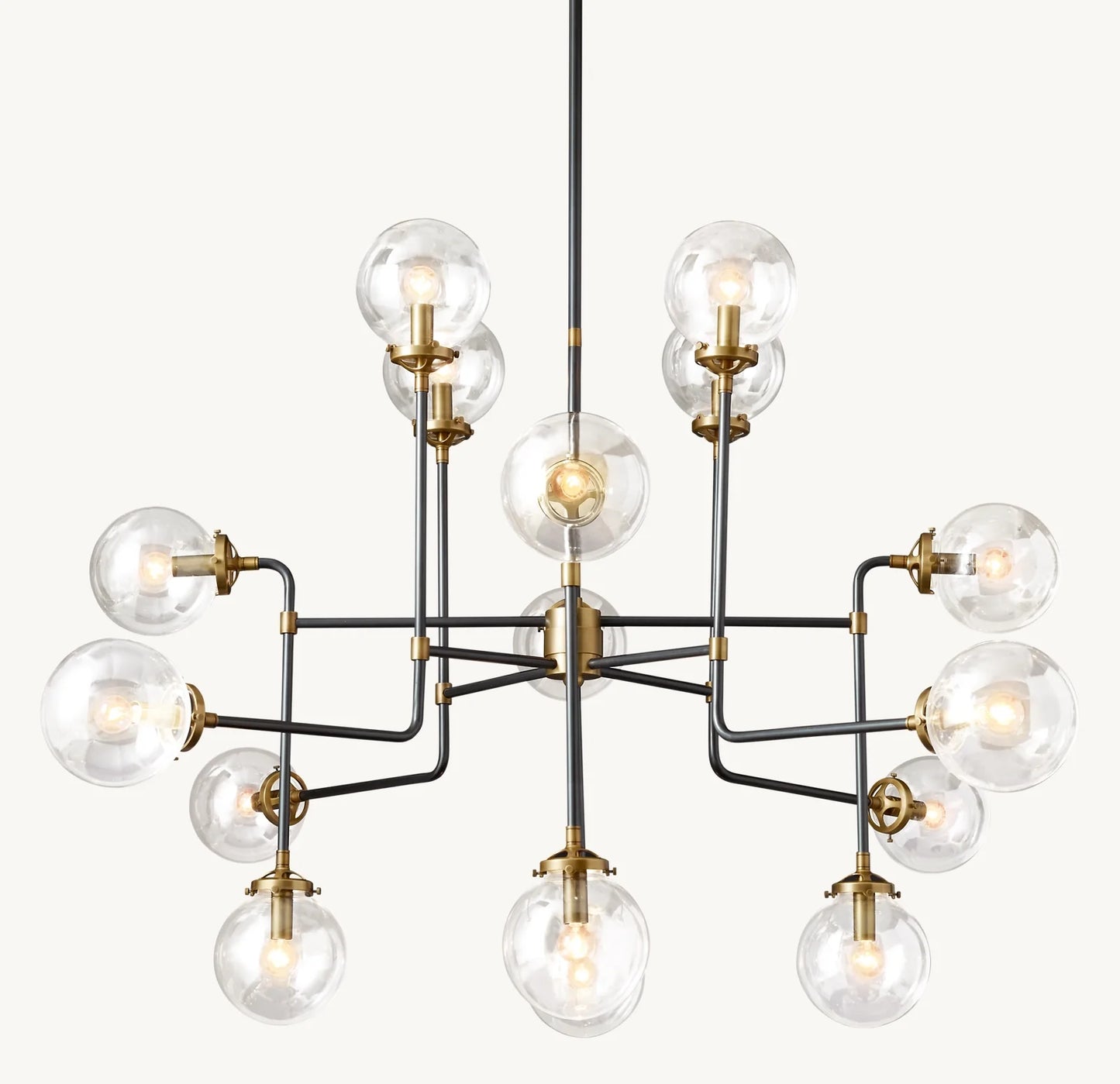 Brook Globe Glass Chandelier 56"