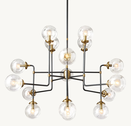 Brook Globe Glass Chandelier 56"