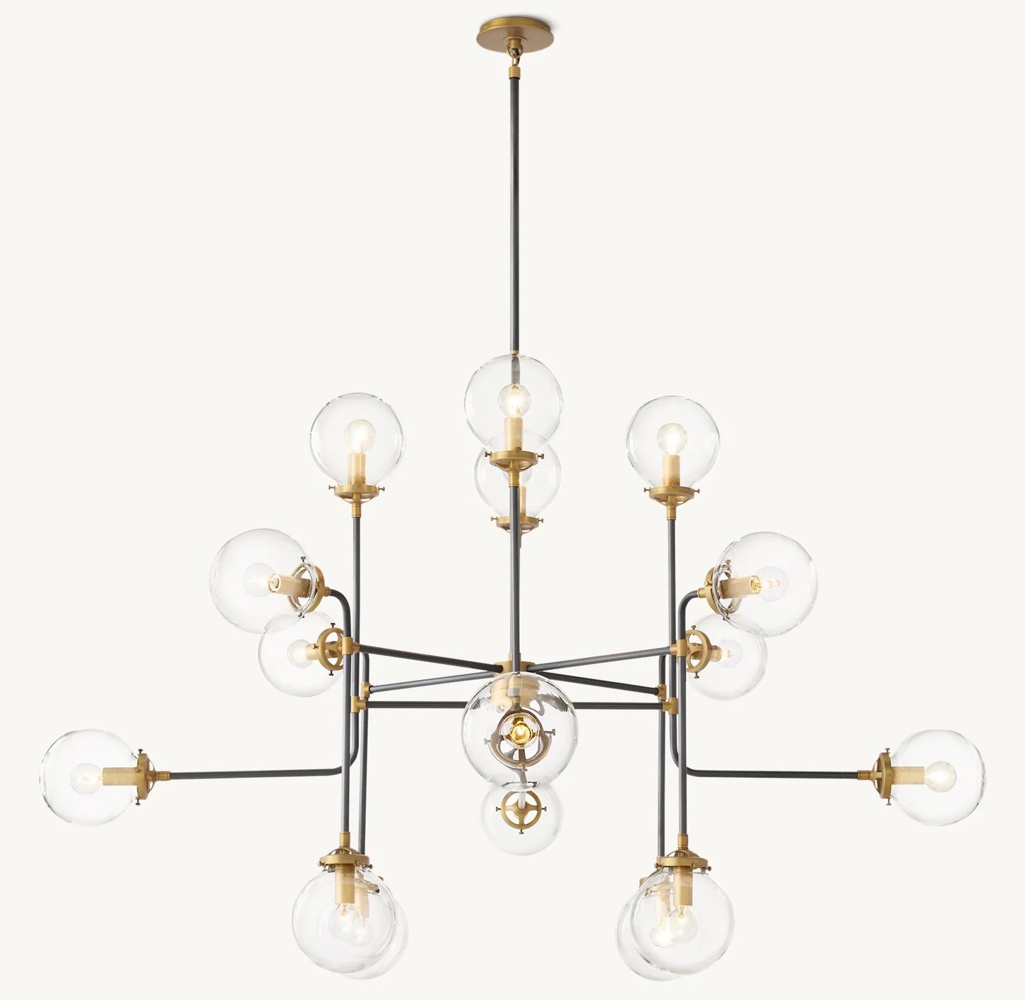 Brook Globe Glass Chandelier 56"