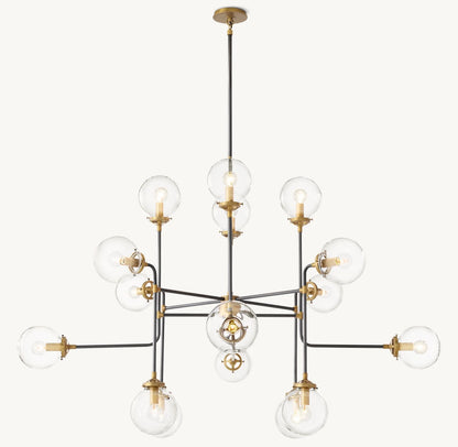 Brook Globe Glass Chandelier 56"