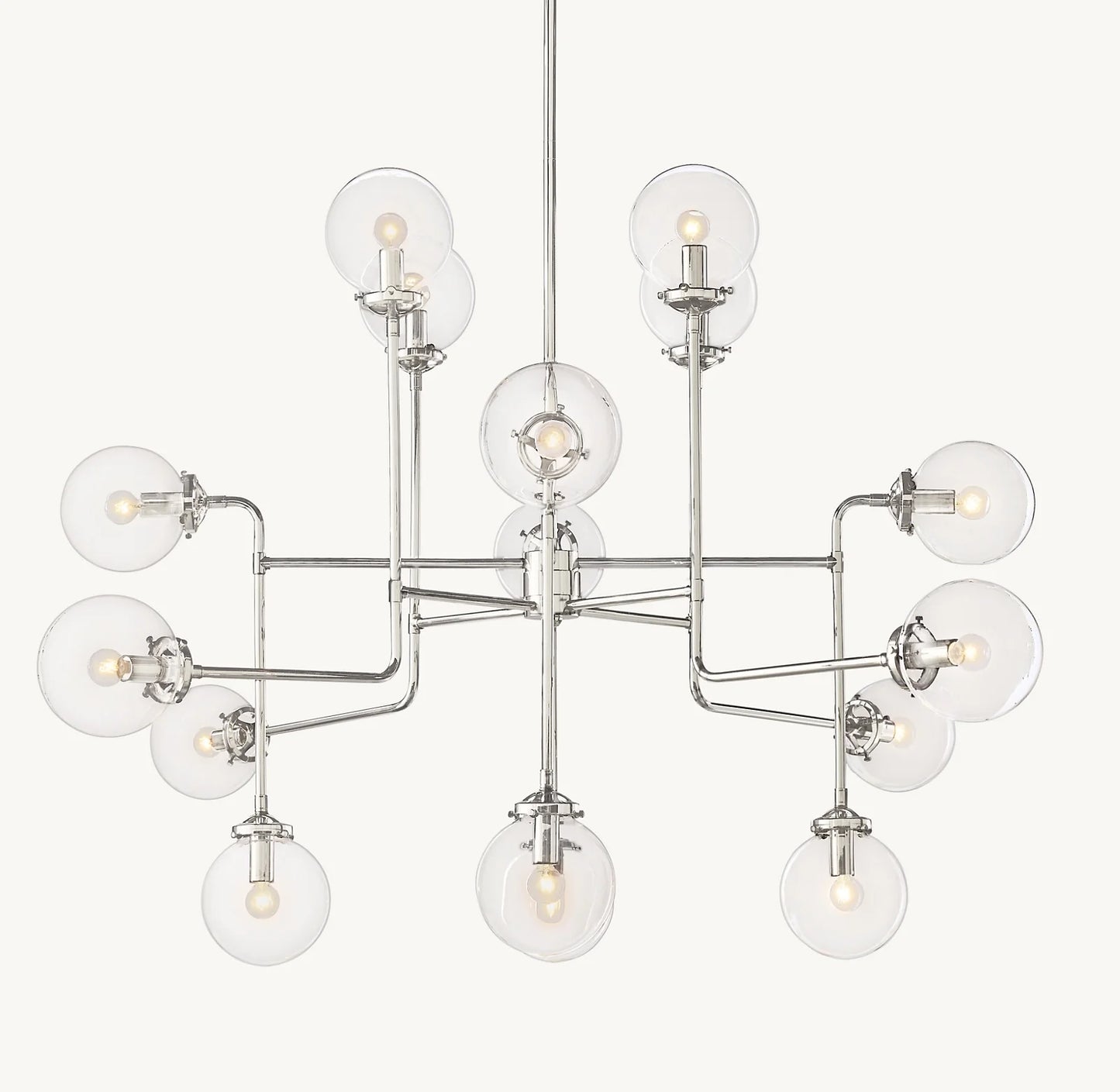 Brook Globe Glass Chandelier 56"