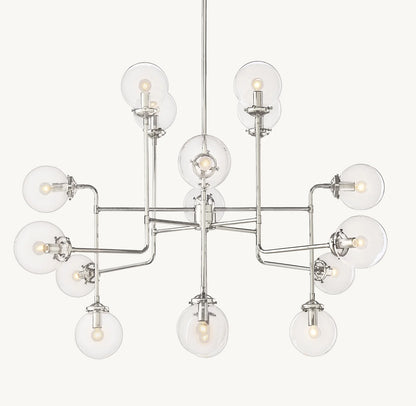 Brook Globe Glass Chandelier 56"