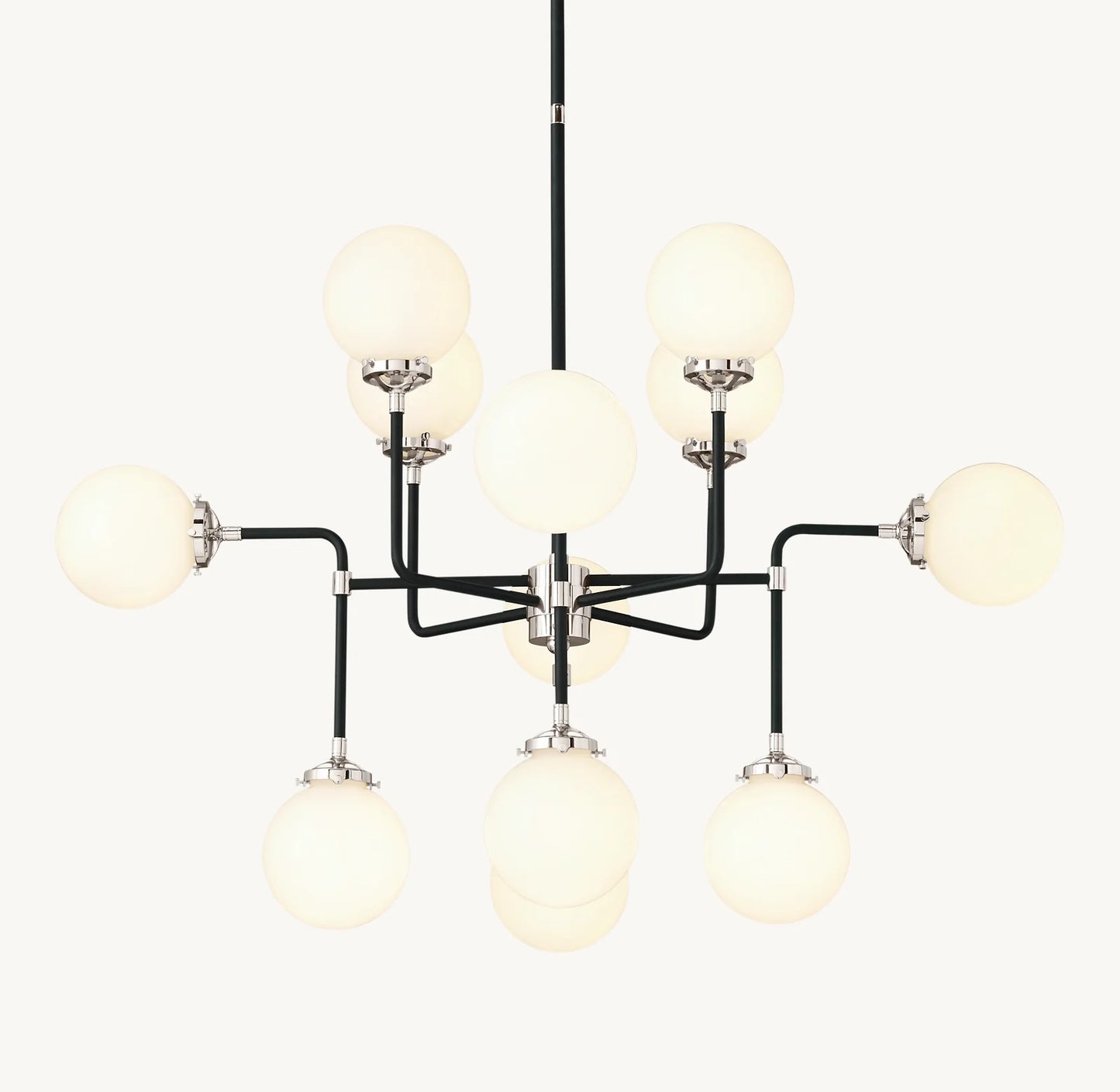 Bistro Globe Glass Chandelier 42"