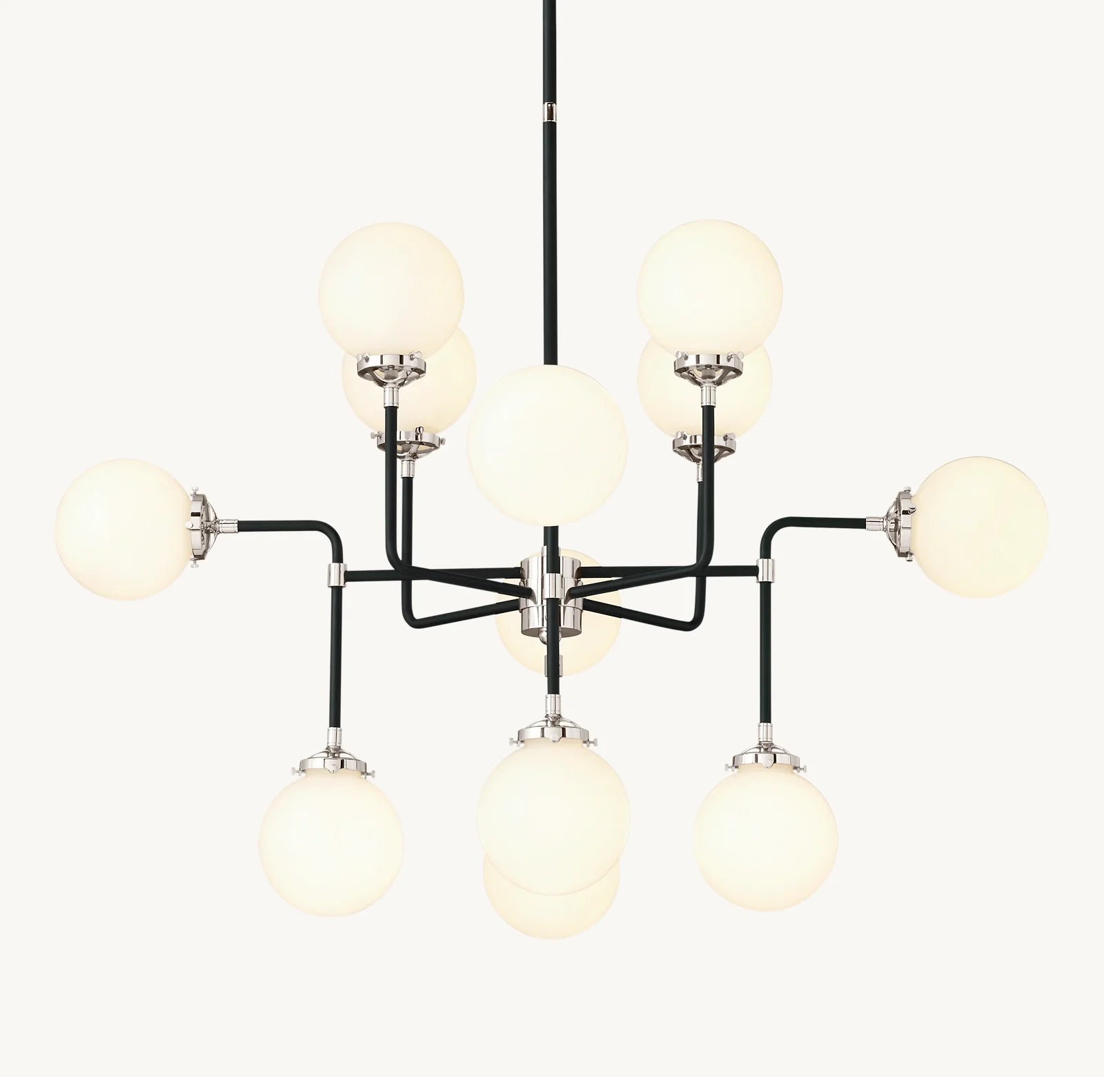 Bistro Globe Glass Chandelier 42"
