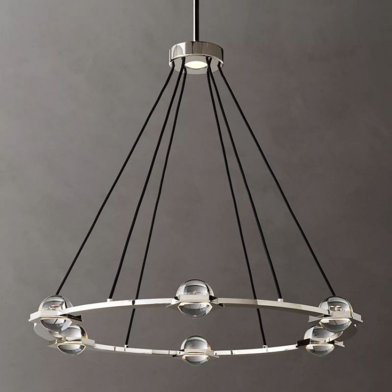Braelynn Crystal Ball Round Chandelier 36"