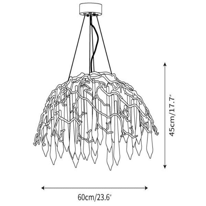 Branch Aqua Dome Chandelier