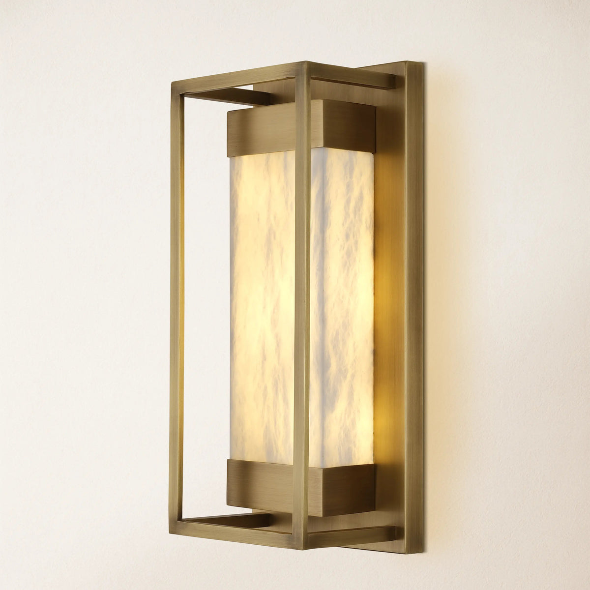 Bravura Alabaster Wall Sconce 15.7H