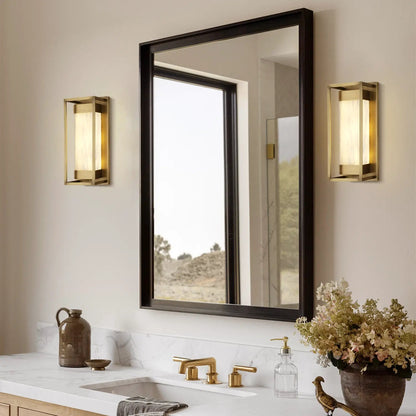 Bravura Alabaster Wall Sconce 15.7H