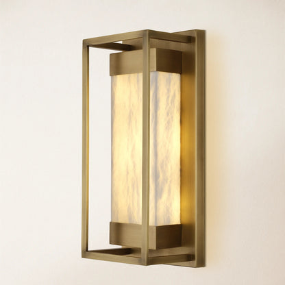 Bravura Alabaster Wall Sconce 15.7H