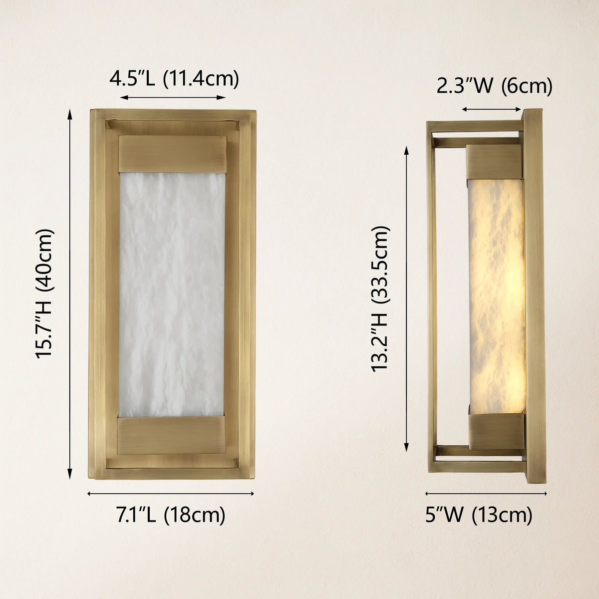 Bravura Alabaster Wall Sconce 15.7H