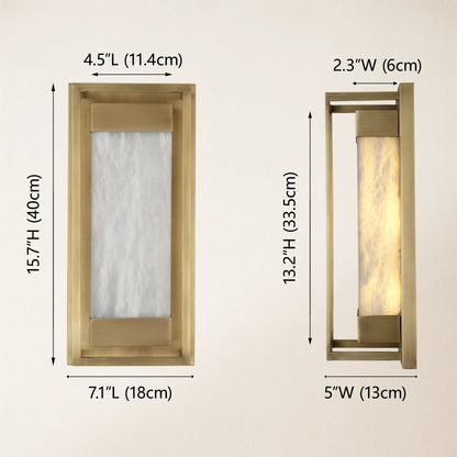 Bravura Alabaster Wall Sconce 15.7H