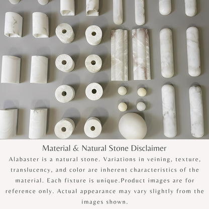 Bravura Alabaster Wall Sconce 15.7H