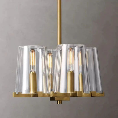 Briesha Glass 4-Lights Pendant