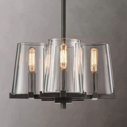 Briesha Glass 4-Lights Pendant