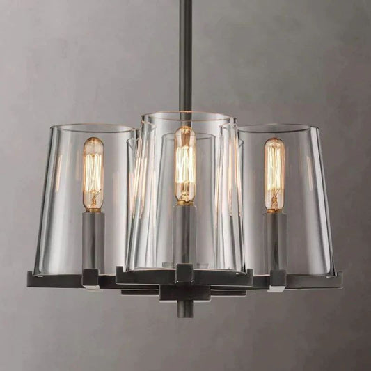 Briesha Glass 4-Lights Pendant