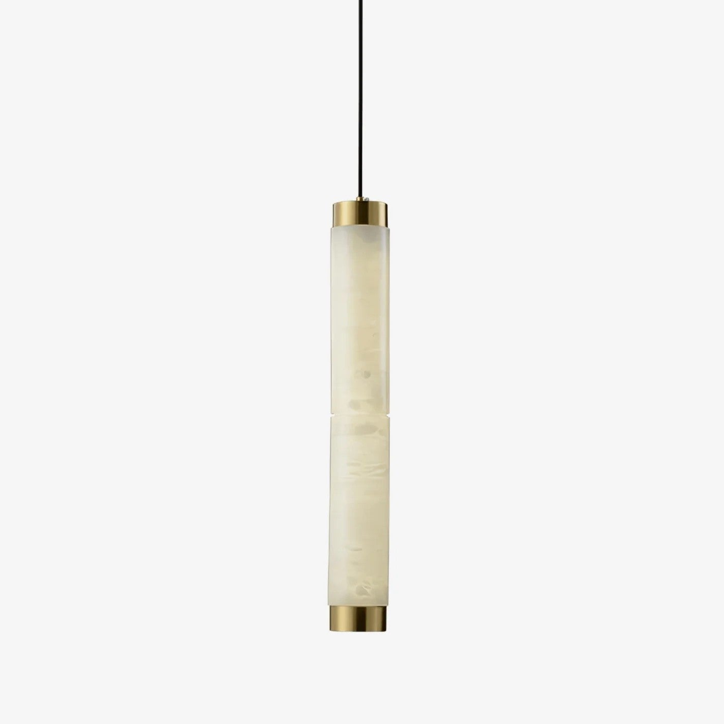 Brushed Brass Alabaster Pendant Lamp – Elegant Ceiling Light