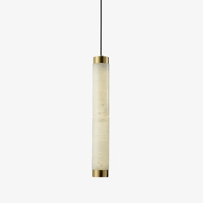 Brushed Brass Alabaster Pendant Lamp – Elegant Ceiling Light