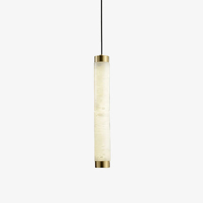 Brushed Brass Alabaster Pendant Lamp – Elegant Ceiling Light