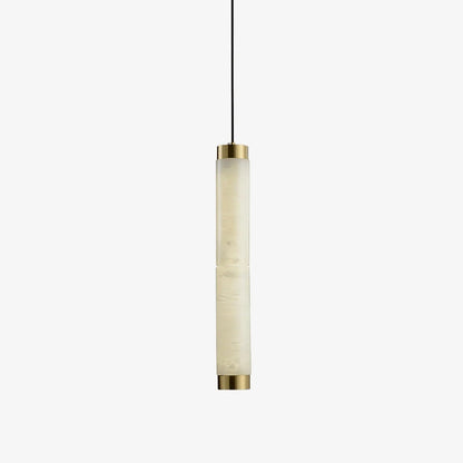 Brushed Brass Alabaster Pendant Lamp – Elegant Ceiling Light