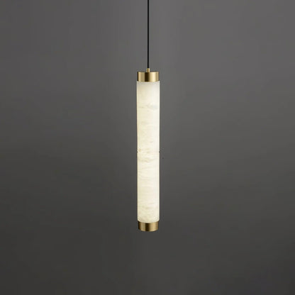 Brushed Brass Alabaster Pendant Lamp – Elegant Ceiling Light