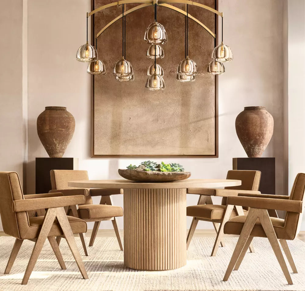 Byrean Emperador Round Modern Dining Table