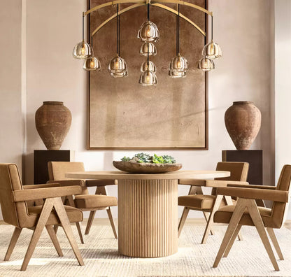 Byrean Emperador Round Modern Dining Table