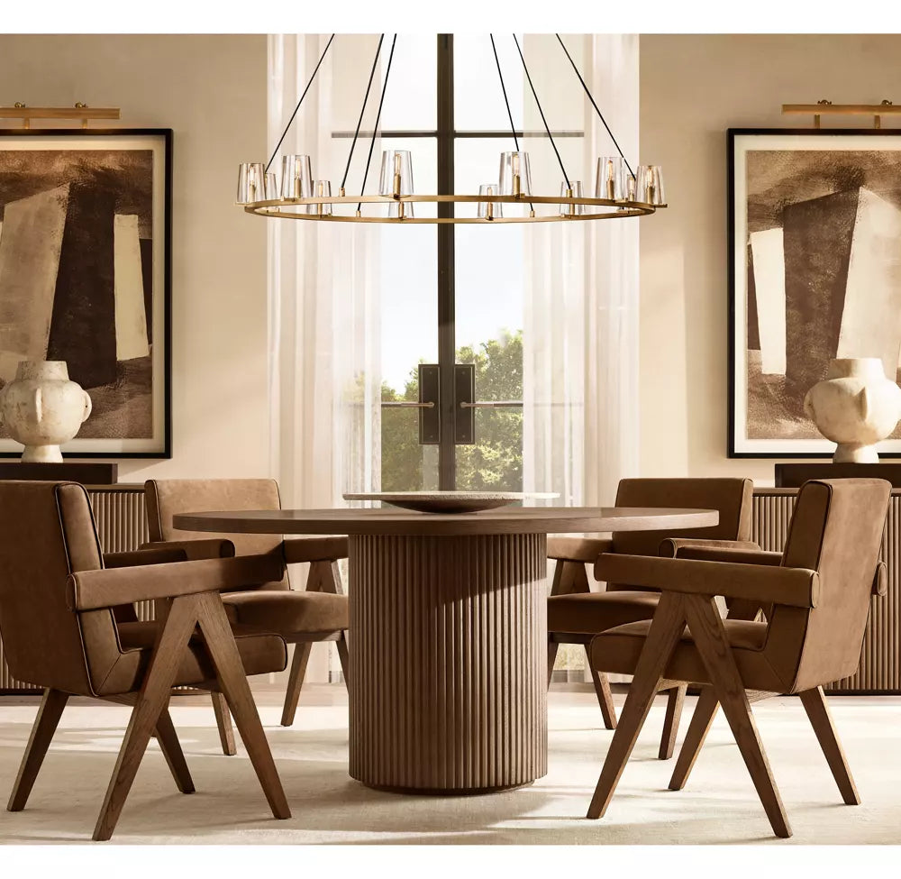 Byrean Emperador Round Modern Dining Table