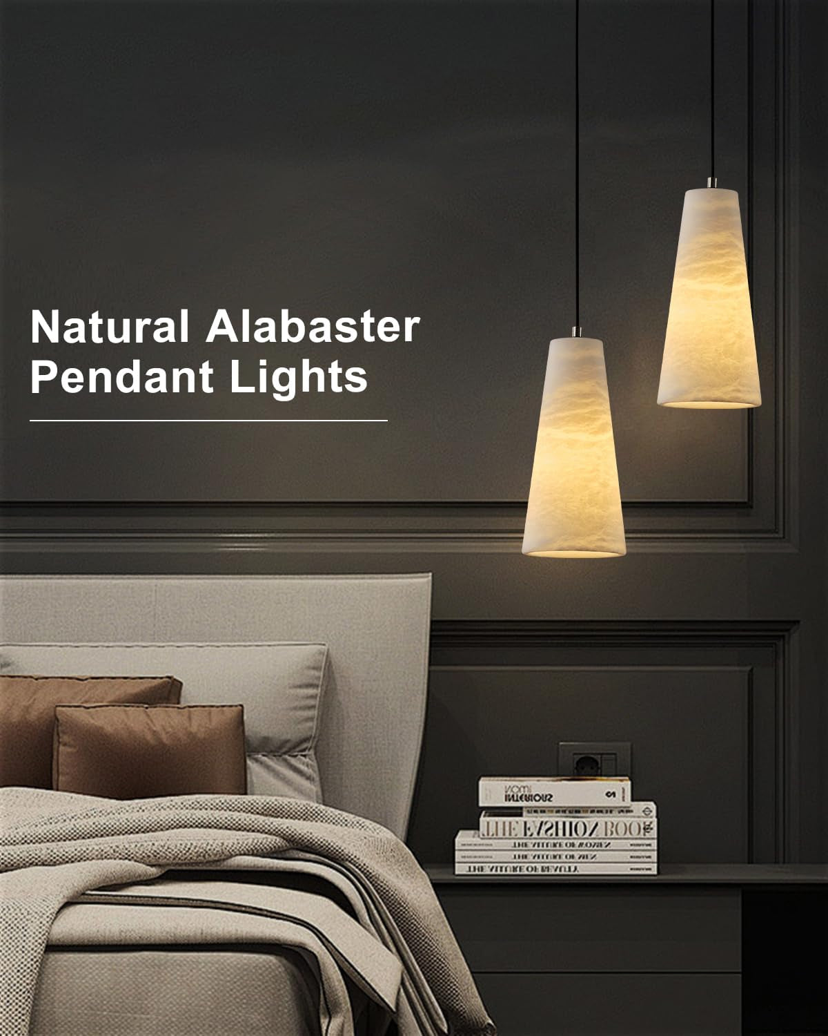 Capus Conical Alabaster Pendant
