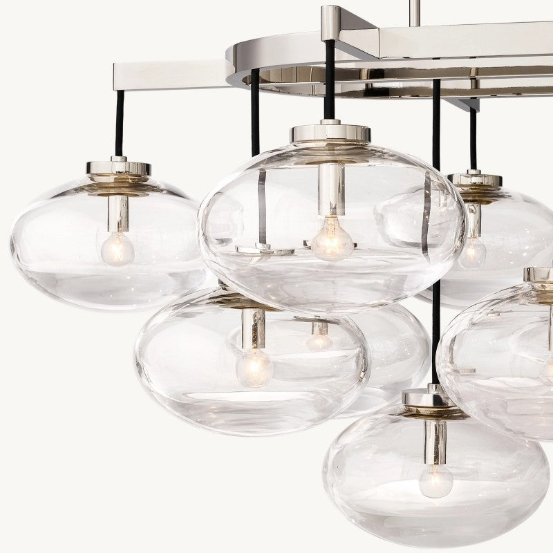 Celeste Clear Glass Linear Chandelier 54"