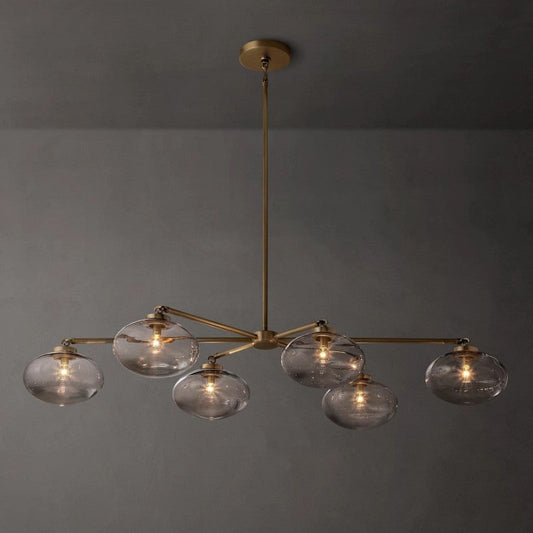 Celeste Clear Glass Mobile Linear Chandelier