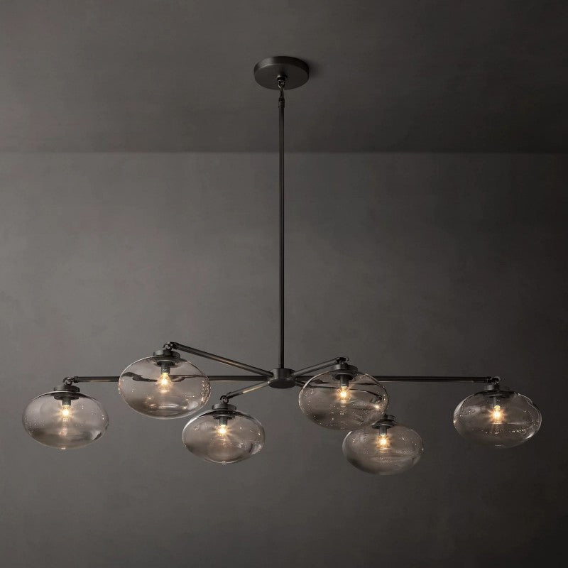 Celeste Clear Glass Mobile Linear Chandelier