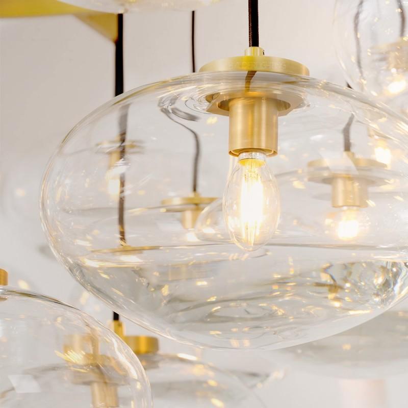 Celeste Clear Glass Round Chandelier 48"