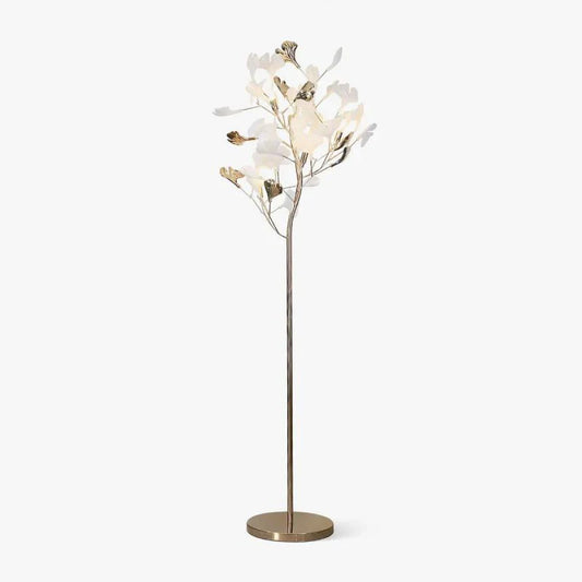 Ceramic Ginkgo Leaf Floor Lamp