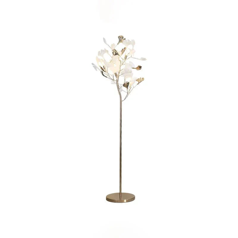 Ceramic Ginkgo Leaf Floor Lamp