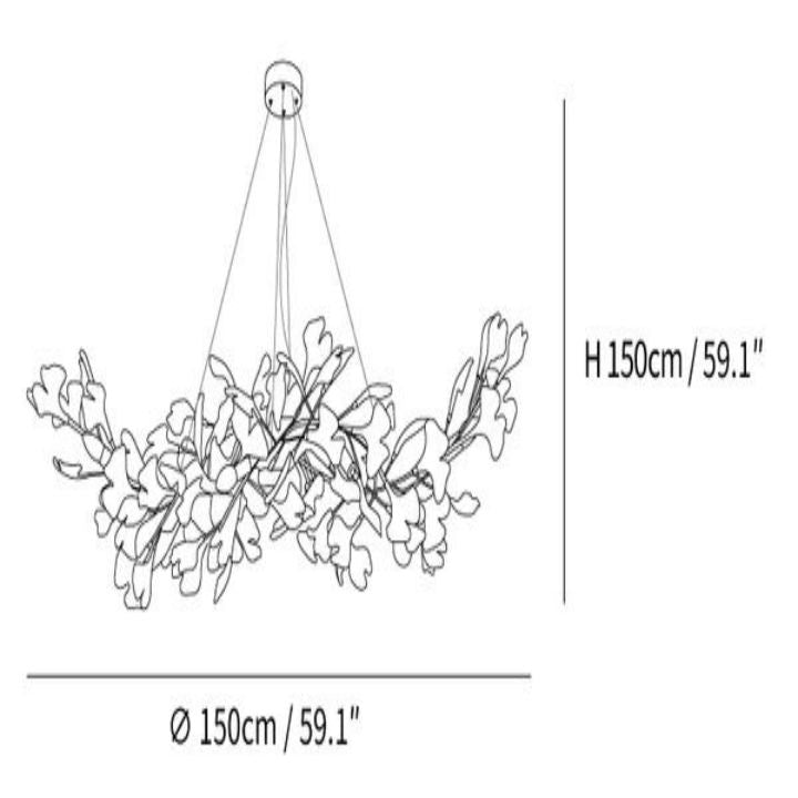 Ceramic Ginkgo Luxury Chandelier Style F