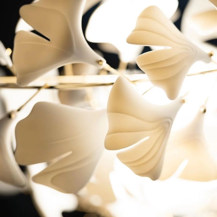 Ceramic Ginkgo Luxury Chandelier Style H