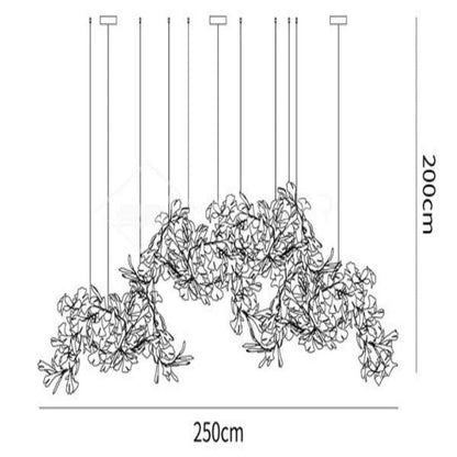 Ceramic Ginkgo Luxury Chandelier Style H