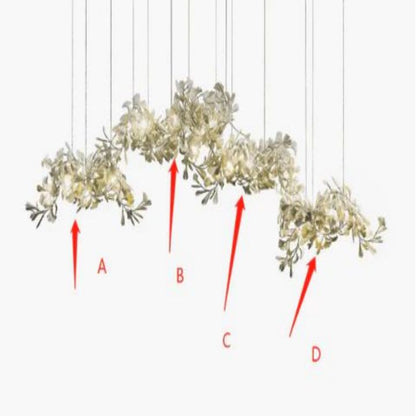 Ceramic Ginkgo Luxury Chandelier Style H