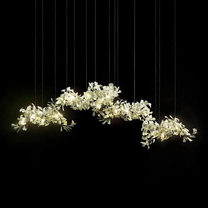 Ceramic Ginkgo Luxury Chandelier Style H