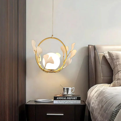 Ceramic Ginkgo Pendant Lamp