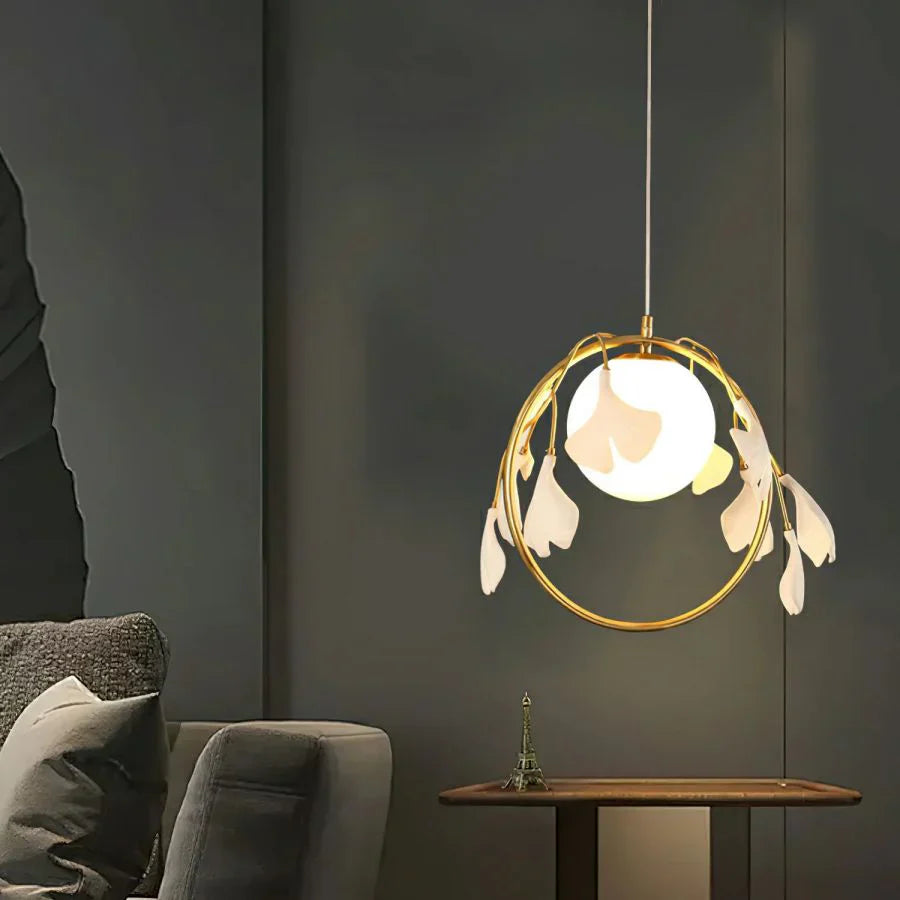 Ceramic Ginkgo Pendant Lamp
