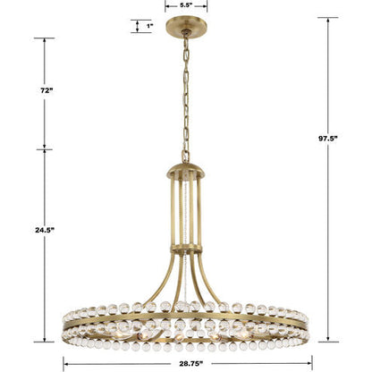 Clover 12 Light 28.75 inch Chandelier Ceiling Light
