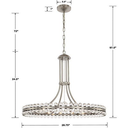 Clover 12 Light 28.75 inch Chandelier Ceiling Light