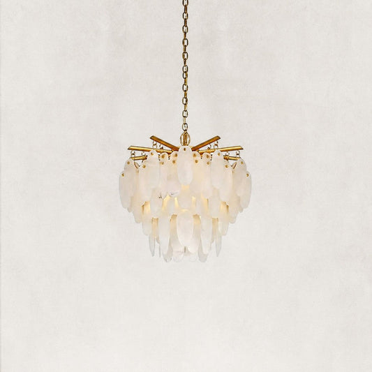 Coisini Ethereal Alabaster Semi-Flush Chandelier 18"D