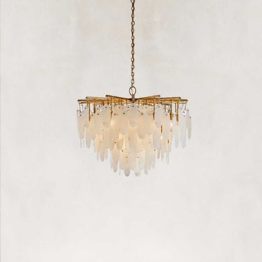 Coisini Ethereal Alabaster Semi-Flush Chandelier 40"D