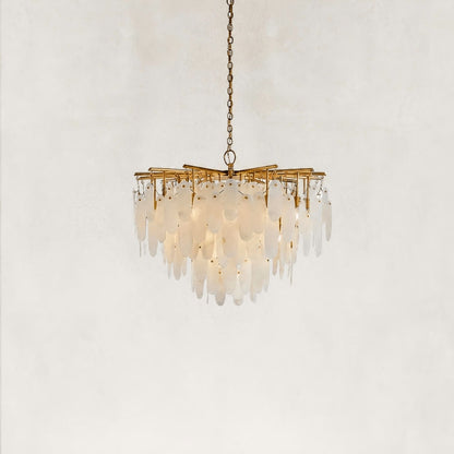 Coisini Ethereal Alabaster Semi-Flush Chandelier 40"D