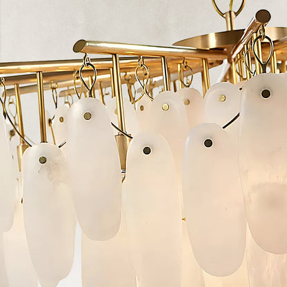 Coisini Ethereal Alabaster Semi-Flush Chandelier 40"D