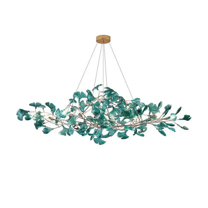 Colorful Glass Ceramic Leaf Chandelier
