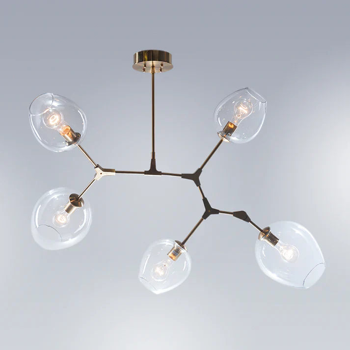 Covington Drop Globe Branching Bubble Chandelier 30"